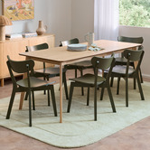 Temple &amp; Webster 6 Seater Larsen Dining Table &amp; Chair Set