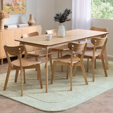 Temple &amp; Webster 6 Seater Larsen Dining Table &amp; Chair Set