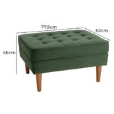 Temple &amp; Webster Stockholm Velvet Ottoman