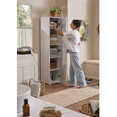 Temple &amp; Webster White Willem 3 Door Cupboard Set