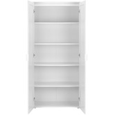 Temple &amp; Webster White Willem 3 Door Cupboard Set
