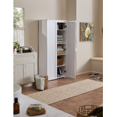 Temple &amp; Webster White Willem 3 Door Cupboard Set