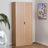Temple &amp; Webster Hatty Slatted 5 Door Cupboard Set