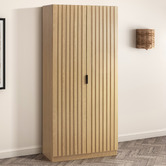 Temple &amp; Webster Hatty Slatted 5 Door Cupboard Set