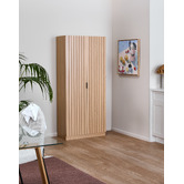 Temple &amp; Webster Hatty Slatted 5 Door Cupboard Set