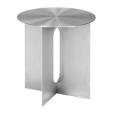 Temple &amp; Webster Beni Brushed Stainless Steel Side Table