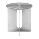 Temple &amp; Webster Beni Brushed Stainless Steel Side Table