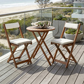 Temple &amp; Webster Cordoba 3 Piece Foldable Acacia Patio Set