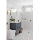 Temple &amp; Webster Dunes 800mm Wall Hung Single Vanity with Integrated Basin