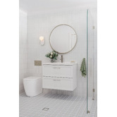 Temple &amp; Webster Dunes 800mm Wall Hung Single Vanity with Integrated Basin
