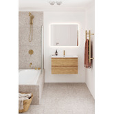Temple &amp; Webster Havana 800mm Wall Hung Single Vanity with Integrated Basin