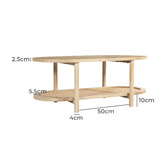 Temple &amp; Webster Natural Anya Mango Wood &amp; Rattan Coffee Table