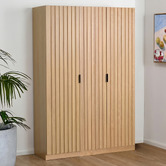 Temple &amp; Webster Hatty Slatted 3 Door Cupboard Set