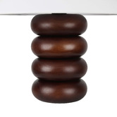 Temple &amp; Webster Bodhi Stacked Rubberwood Table Lamp