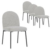 Temple &amp; Webster 4 Seater Hayden Glass Dining Table &amp; Herve Dining Chair Set