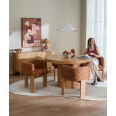 Temple &amp; Webster 4 Seater Rio Round Dining Table &amp; Benji Dining Chair Set