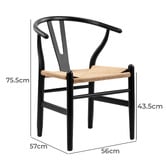 Temple &amp; Webster Hans Wegner Wishbone Replica Solid Beech Wood Dining Chairs