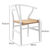 Temple &amp; Webster Hans Wegner Wishbone Replica Solid Beech Wood Dining Chairs