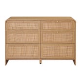Temple &amp; Webster Maxine Curved Rattan 6 Drawer Chest