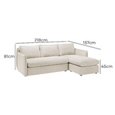 Temple &amp; Webster Thea 3 Seater Sofa with Reversible Chaise