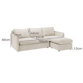 Temple &amp; Webster Thea 3 Seater Sofa with Reversible Chaise