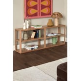 Temple &amp; Webster Sally 3 Tier Oak Wood Console Table
