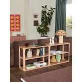 Temple &amp; Webster Sally 3 Tier Oak Wood Console Table