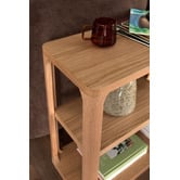 Temple &amp; Webster Sally 3 Tier Oak Wood Console Table
