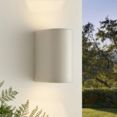 Temple &amp; Webster Haze Ceramic Outdoor Wall Light