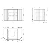 Temple &amp; Webster Nomad 750mm Walnut Wall Hung Single Vanity