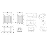 Temple &amp; Webster Nomad 460mm Walnut Wall Hung Single Vanity