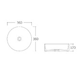 Temple &amp; Webster Sabina 360mm Round Ceramic Above Counter Basin
