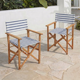 Temple &amp; Webster Belize Wooden Outdoor Director's Chairs