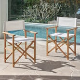 Temple &amp; Webster Belize Wooden Outdoor Director's Chairs