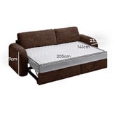 Temple &amp; Webster Maia 4 Seater Double Sofa Bed with Reversible Chaise