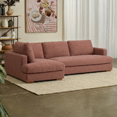 Temple &amp; Webster Haven 4 Seater Upholstered Sofa with Chaise