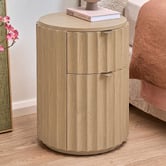Temple &amp; Webster Harriet 2 Drawer Mango Wood Bedside Table