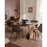 Temple &amp; Webster Nora Glass Dining Table