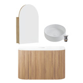 Temple &amp; Webster Nomad 750mm Vanity Package with Arch Shaving Cabinet