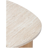 Temple &amp; Webster Nikki Travertine-Look Side Table