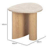 Temple &amp; Webster Nikki Travertine-Look Side Table