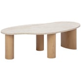 Temple &amp; Webster Nikki Travertine-Look Coffee Table