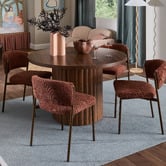 Temple &amp; Webster 4 Seater Elodie Round Dining Table &amp; Grana Chair Set
