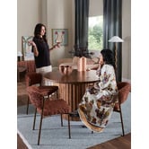 Temple &amp; Webster 4 Seater Elodie Round Dining Table &amp; Grana Chair Set