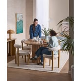 Temple &amp; Webster 4 Seater Elodie Round Dining Table &amp; Roselin Chair Set