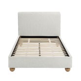Temple &amp; Webster Bonnie Upholstered Ball Foot Bed