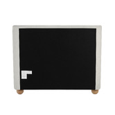 Temple &amp; Webster Bonnie Upholstered Ball Foot Bed