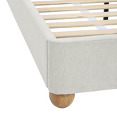 Temple &amp; Webster Bonnie Upholstered Ball Foot Bed