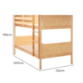Temple &amp; Webster Oakley Rattan King Single Bunk Bed