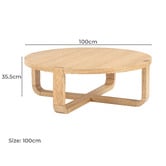 Temple &amp; Webster Aspyn Oak Wood Coffee Table